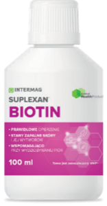 INTERMAG - SUPLEXAN BIOTIN 100 ml - wsparcie dla skóry i prawidłowego upierzenia